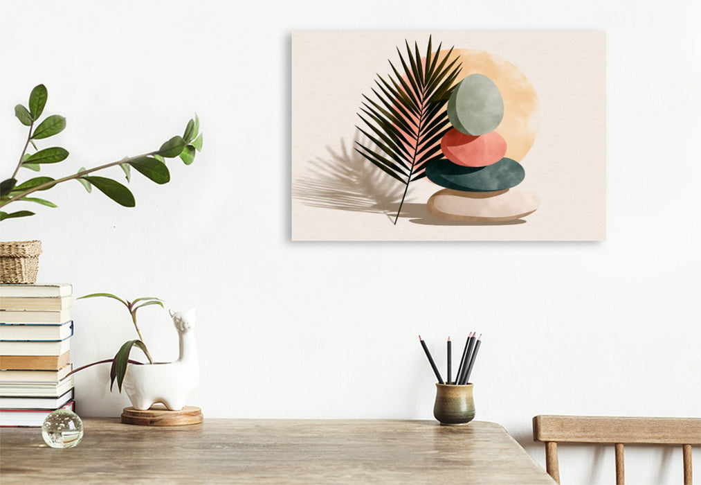 Premium Textil-Leinwand Zen der Natur