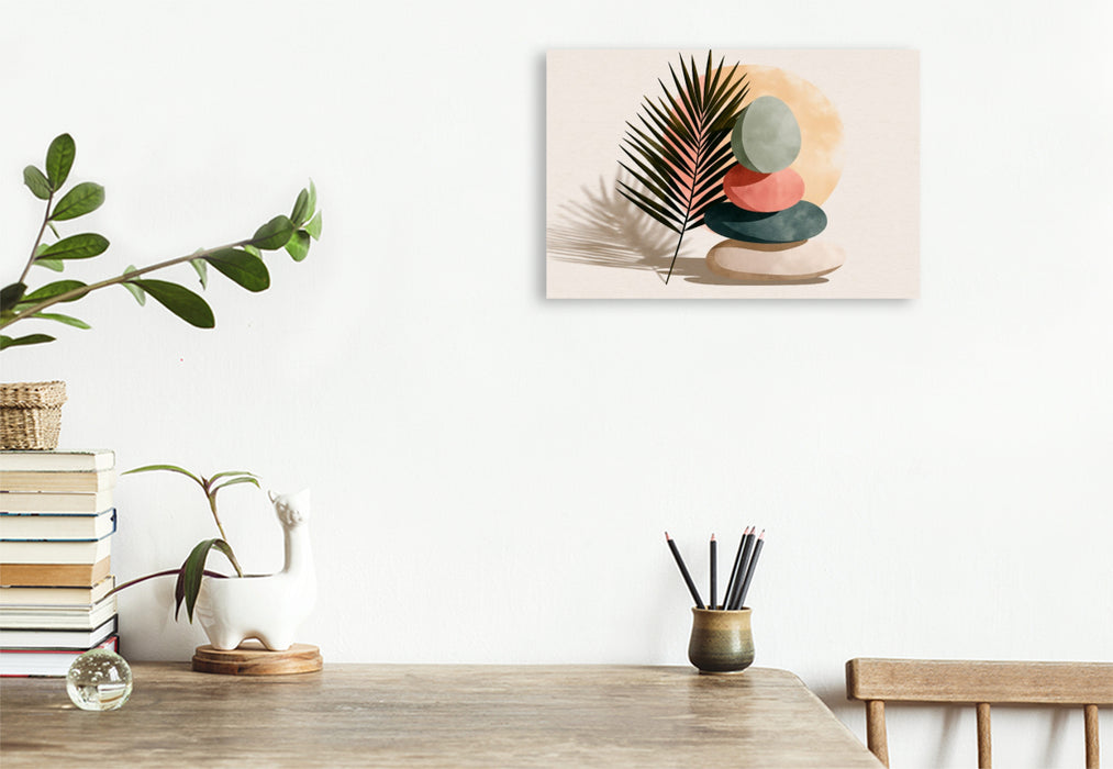 Premium Textil-Leinwand Zen der Natur