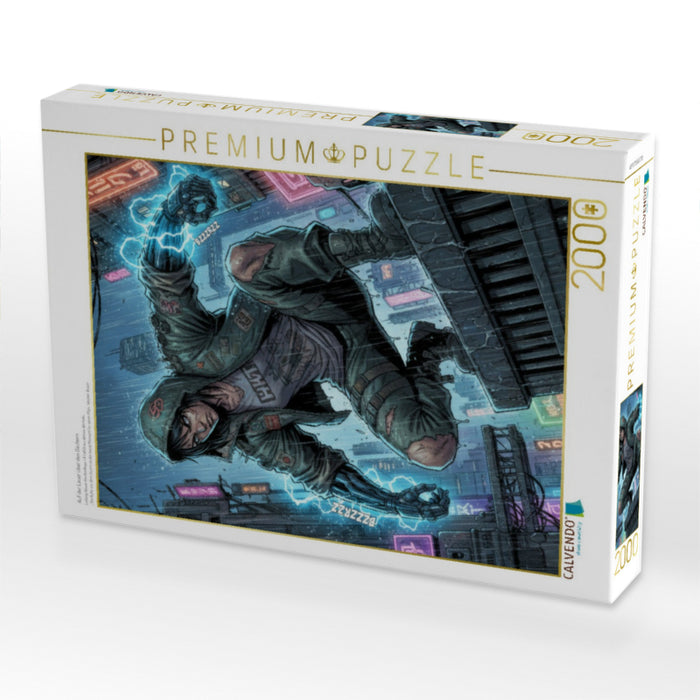 Auf der Lauer über den Dächern - CALVENDO Foto-Puzzle'