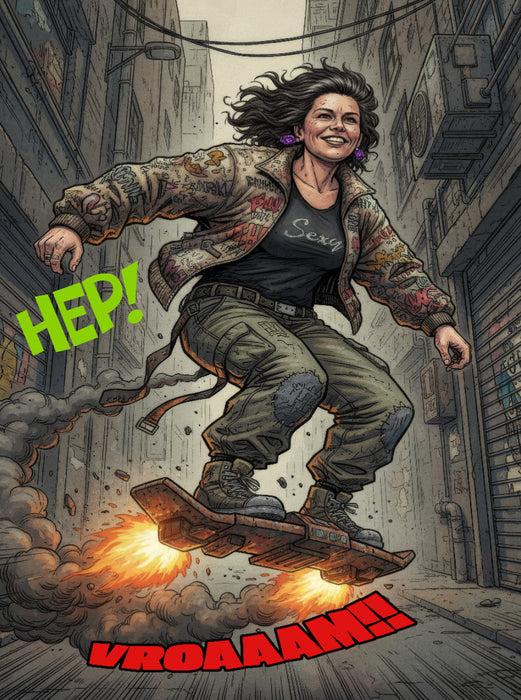 High-Speed auf dem Hoverboard - CALVENDO Foto-Puzzle'