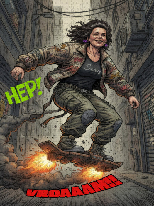 High-Speed auf dem Hoverboard - CALVENDO Foto-Puzzle'