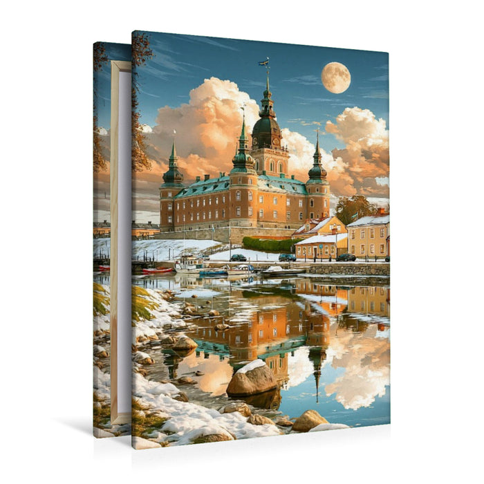 Premium Textil-Leinwand Kalmar Schloss