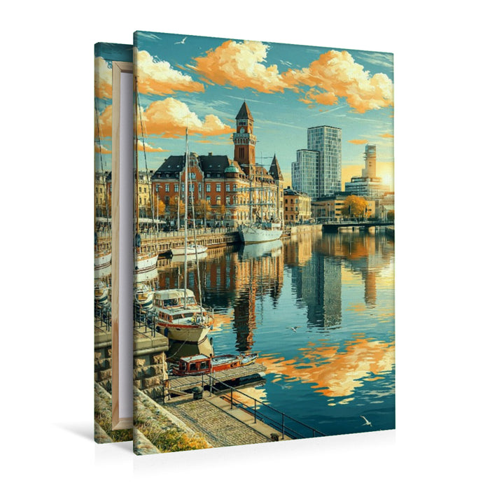Premium Textil-Leinwand Malmö