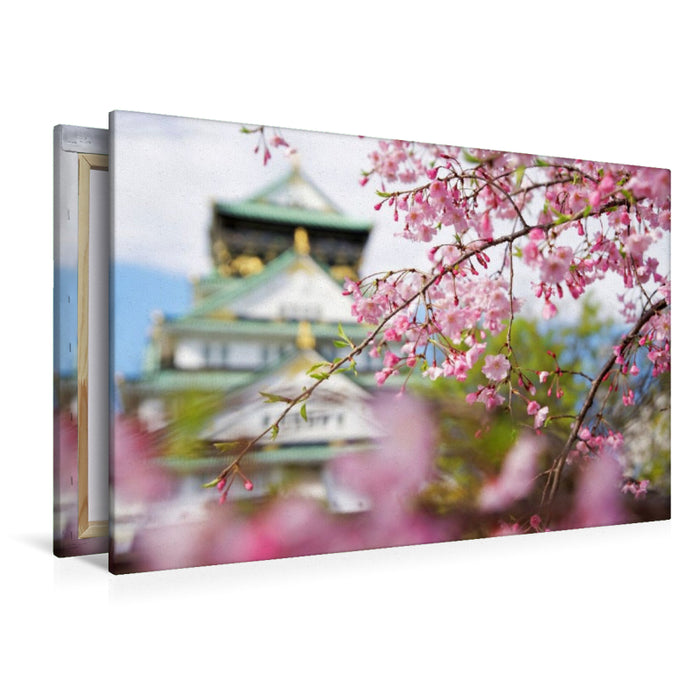 Premium Textil-Leinwand Burg Osaka