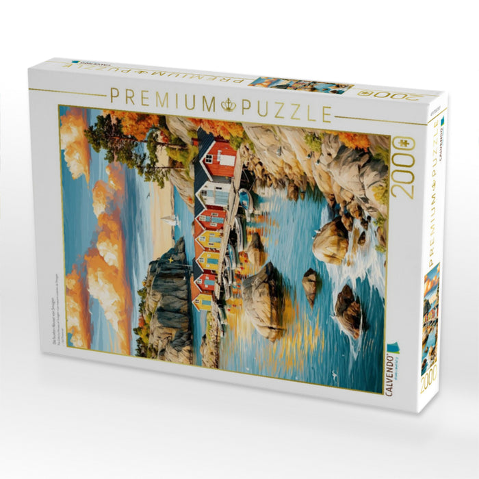 Die bunten Häuser von Smögen - CALVENDO Foto-Puzzle'