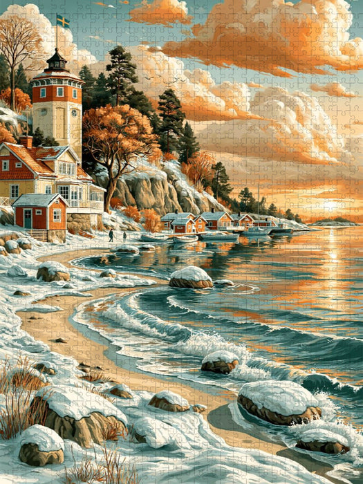 Küste bei Holmsund - CALVENDO Foto-Puzzle'