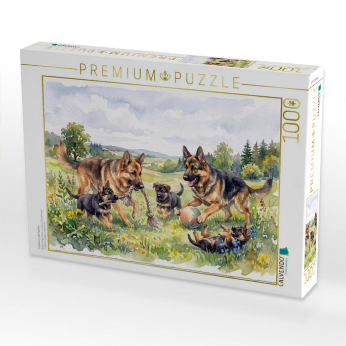 Schäferhunde Spielen - CALVENDO Foto-Puzzle'