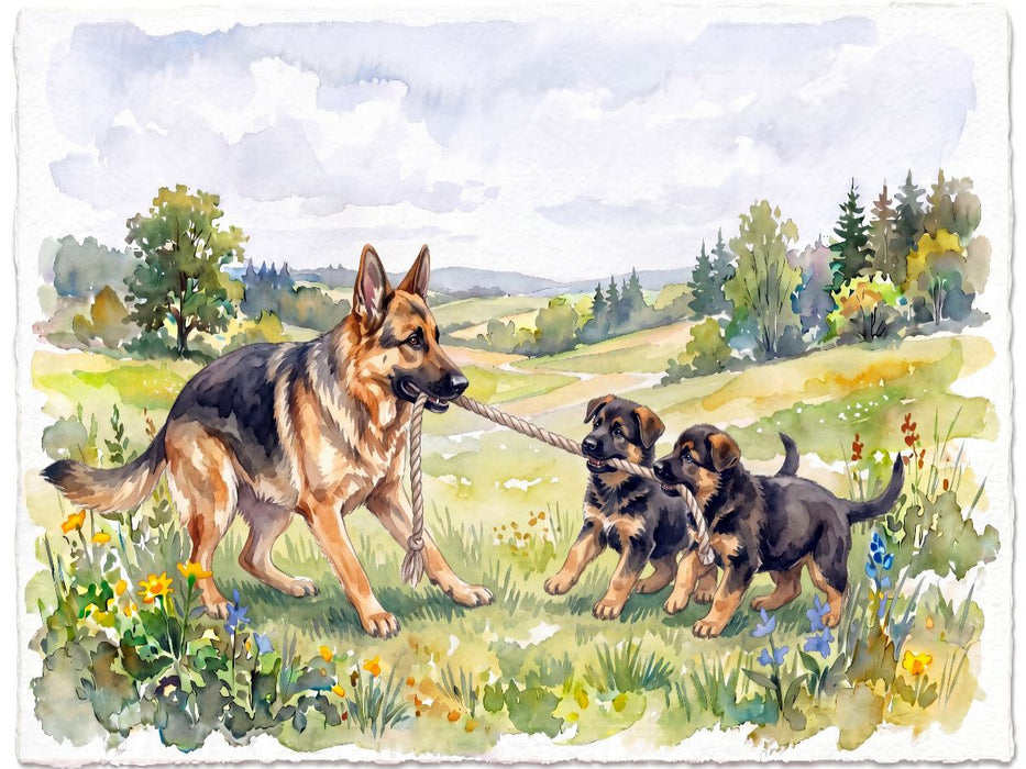 Schäferhunde Spielen - CALVENDO Foto-Puzzle'