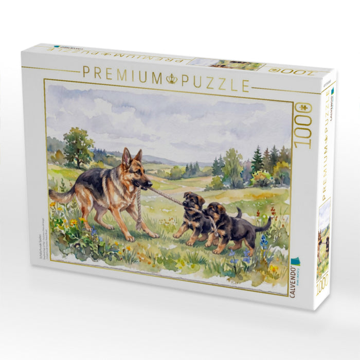 Schäferhunde Spielen - CALVENDO Foto-Puzzle'