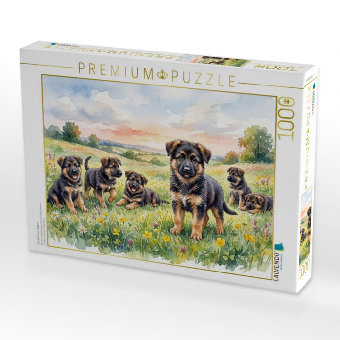 Schäferhund Welpen - CALVENDO Foto-Puzzle'