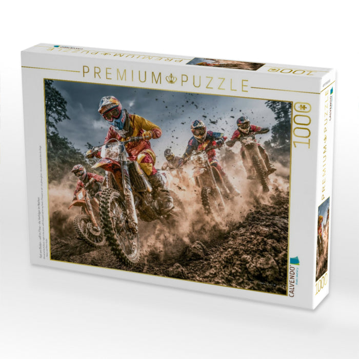 Fast am Boden - voll im Flow - die Verfolger im Nacken - CALVENDO Foto-Puzzle'