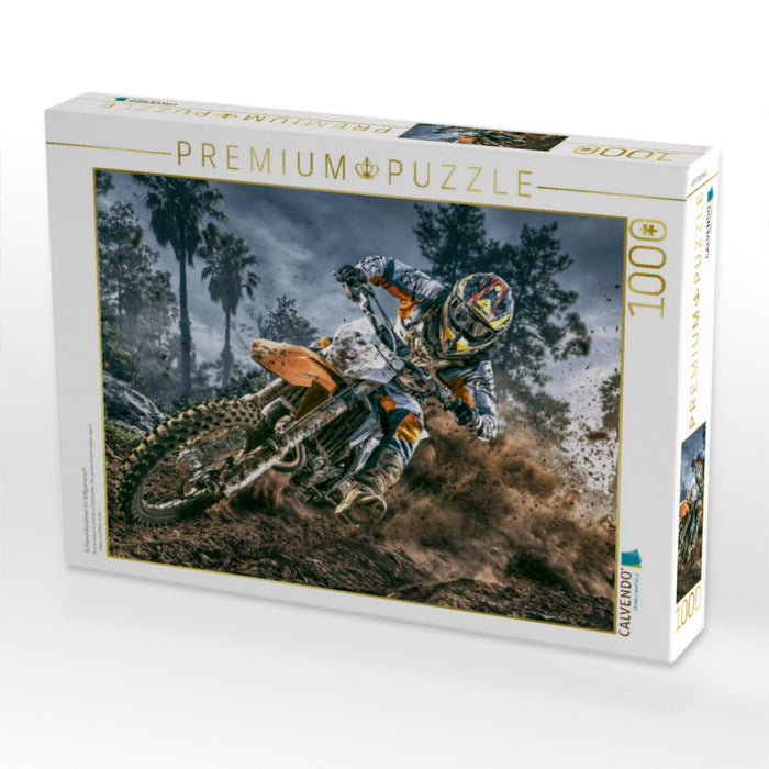 Schlammfontänen im Vollgasrausch - CALVENDO Foto-Puzzle'