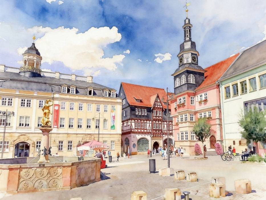 Altstadt Weimar - CALVENDO Foto-Puzzle'