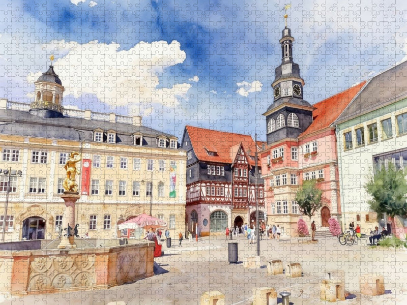 Altstadt Weimar - CALVENDO Foto-Puzzle'