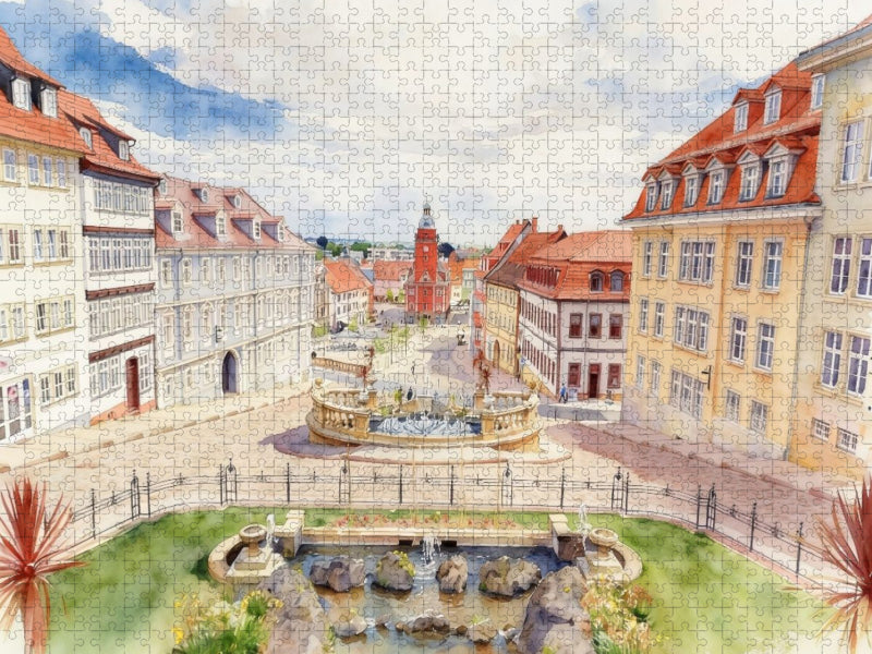 Wasserkunst in Gotha - CALVENDO Foto-Puzzle'