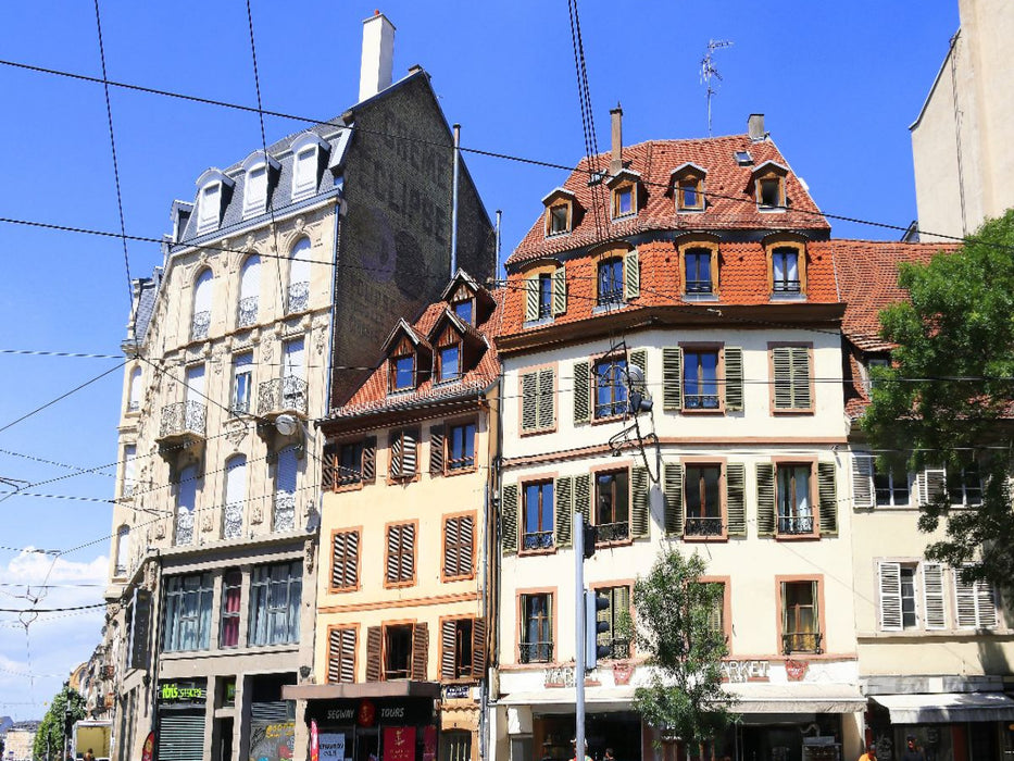 Straßburg, Hausfassaden in der Petite Rue du Vieux Marché aux Vins - CALVENDO Foto-Puzzle'