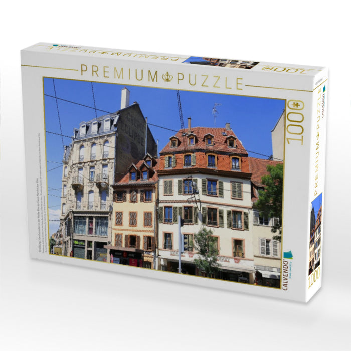 Straßburg, Hausfassaden in der Petite Rue du Vieux Marché aux Vins - CALVENDO Foto-Puzzle'