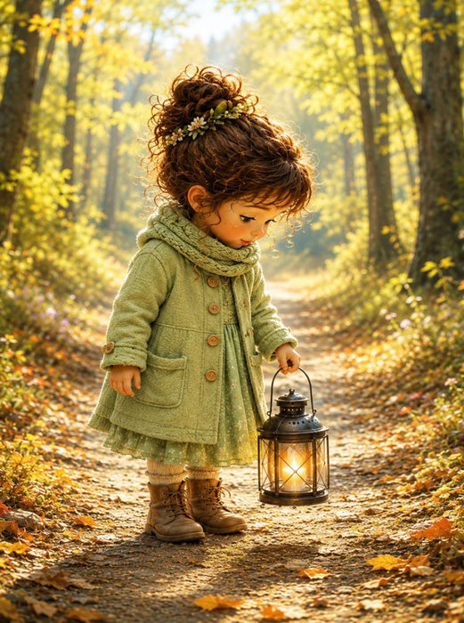 Der goldene Waldweg - CALVENDO Foto-Puzzle'