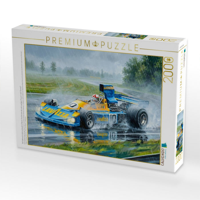 Die Italienerin Lella Lombardi im March-Ford ist eine der sehr wenigen Frauen in der Formel 1. - CALVENDO Foto-Puzzle'