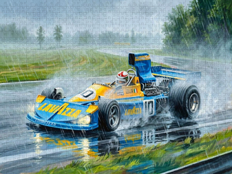 Die Italienerin Lella Lombardi im March-Ford ist eine der sehr wenigen Frauen in der Formel 1. - CALVENDO Foto-Puzzle'