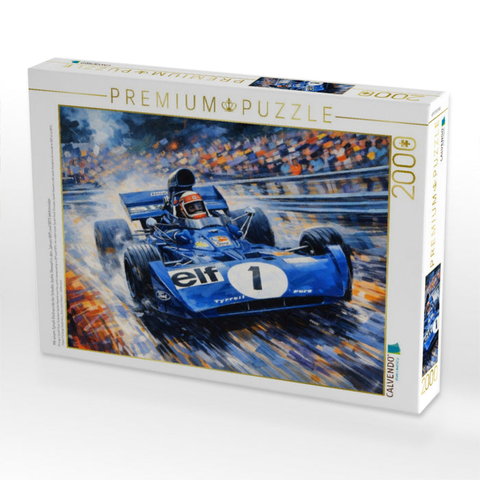 Mit einem Tyrrell-Ford wurde der Schotte Jackie Stewart in den Jahren 1971 und 1973 Weltmeister. - CALVENDO Foto-Puzzle'