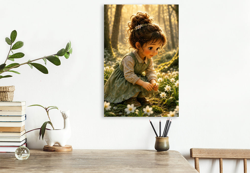 Premium Textil-Leinwand Die Blumenflüsterin