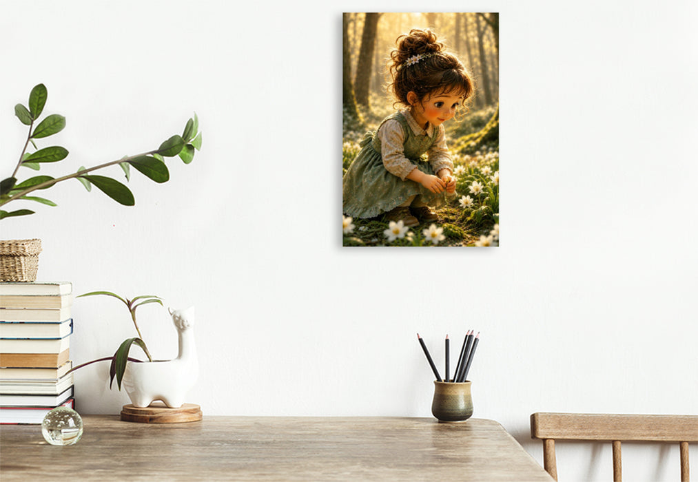 Premium Textil-Leinwand Die Blumenflüsterin