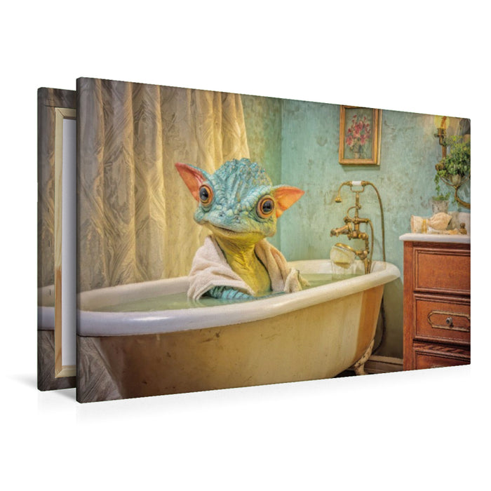Premium Textil-Leinwand Badewannen Freaks