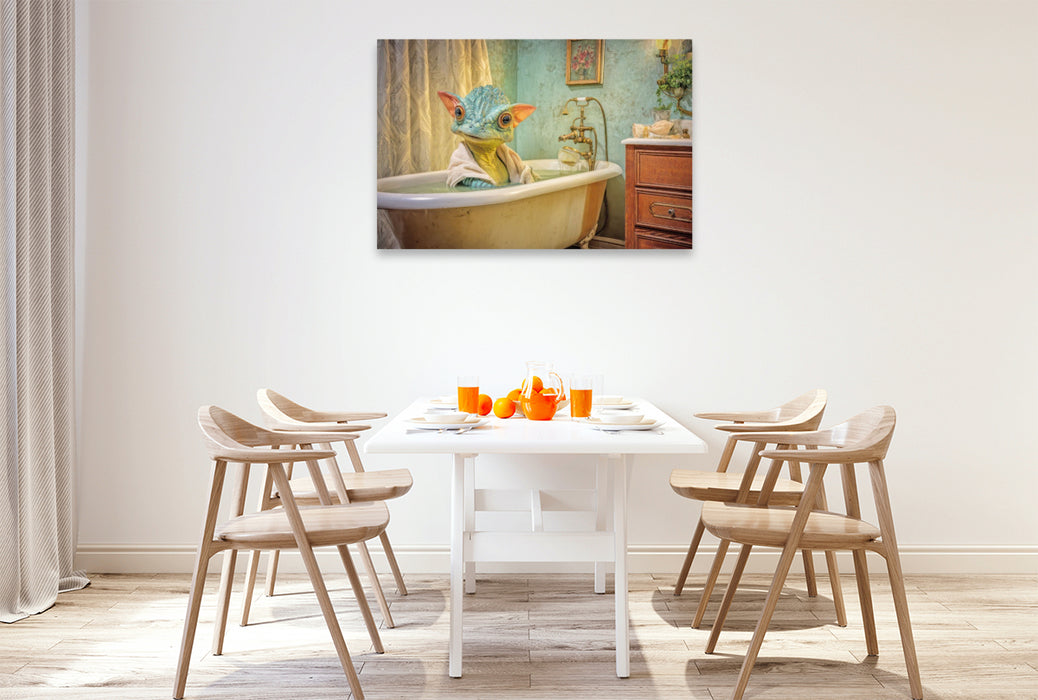 Premium Textil-Leinwand Badewannen Freaks