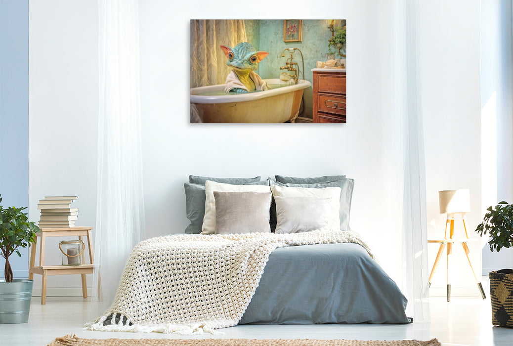 Premium Textil-Leinwand Badewannen Freaks