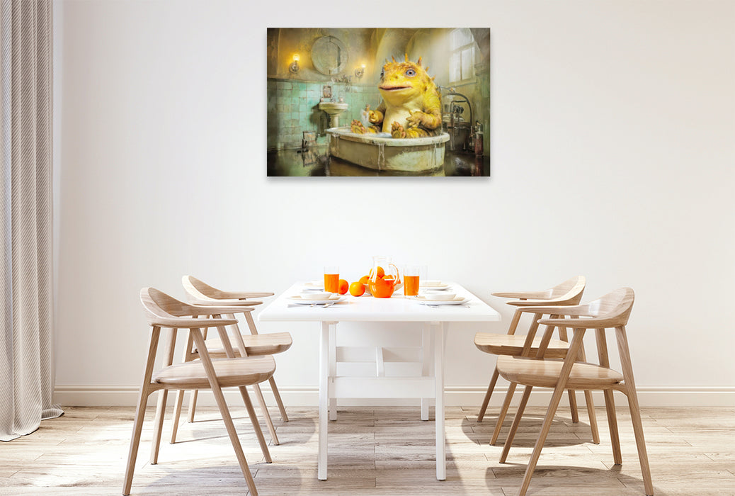 Premium Textil-Leinwand Badewannen Freaks
