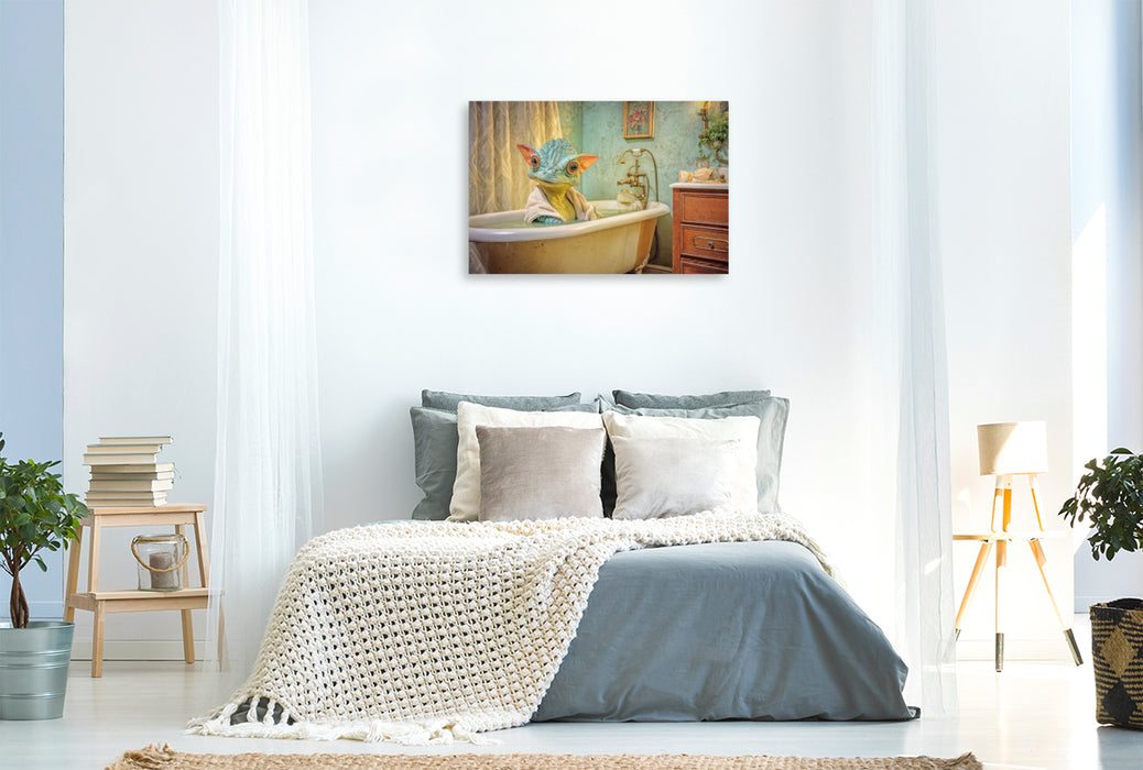 Premium Textil-Leinwand Badewannen Freaks