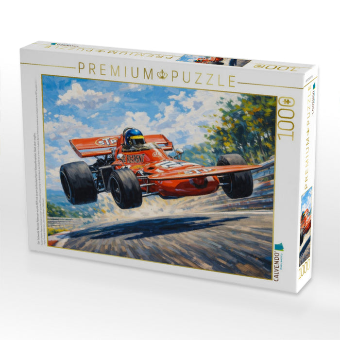 Der Schwede Ronnie Peterson wurde 1971 mit einem britischen March Vizeweltmeister, blieb aber sieglos. - CALVENDO Foto-Puzzle'