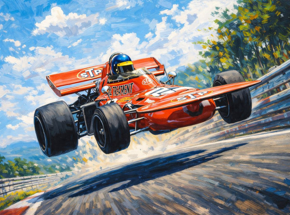 Der Schwede Ronnie Peterson wurde 1971 mit einem britischen March Vizeweltmeister, blieb aber sieglos. - CALVENDO Foto-Puzzle'