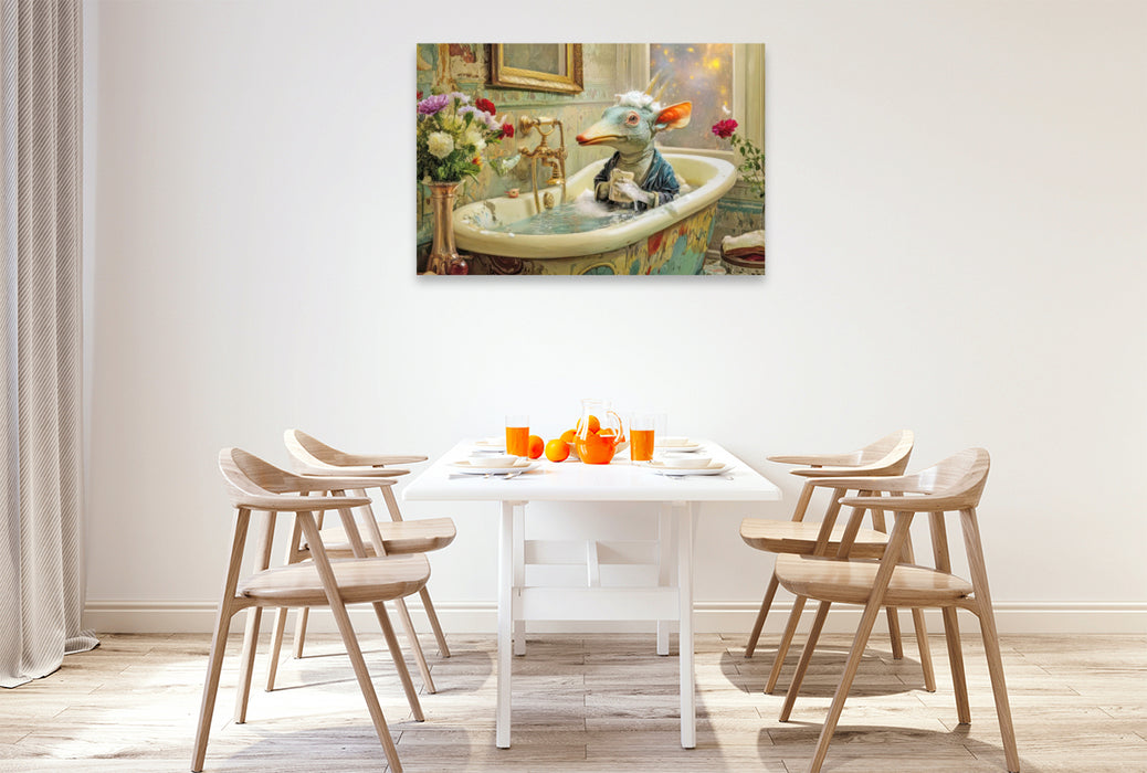 Premium Textil-Leinwand Badewannen Freaks