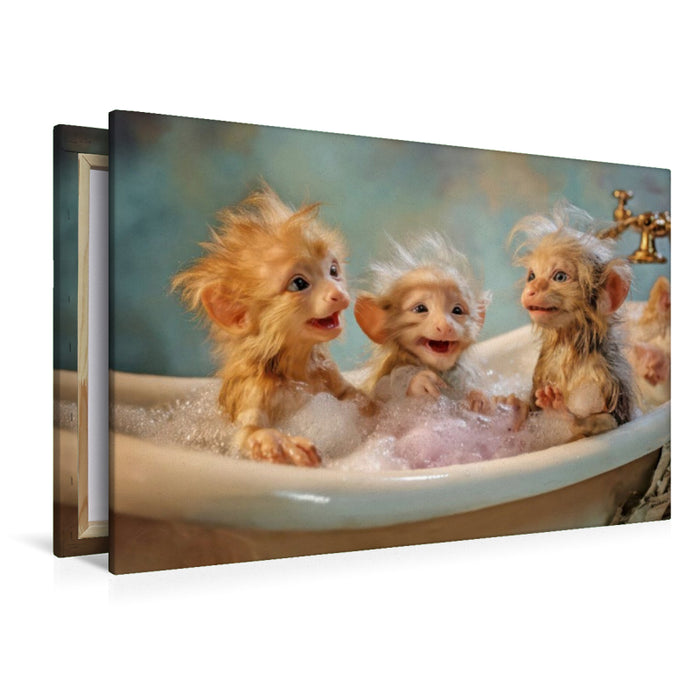 Premium Textil-Leinwand Badewannen Freaks