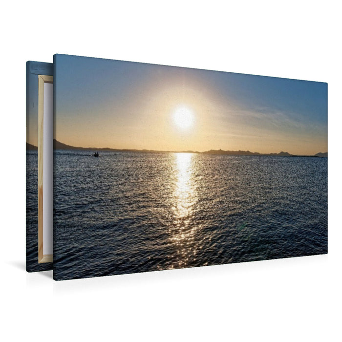 Premium Textil-Leinwand Sonnenaufgang über dem Nassersee