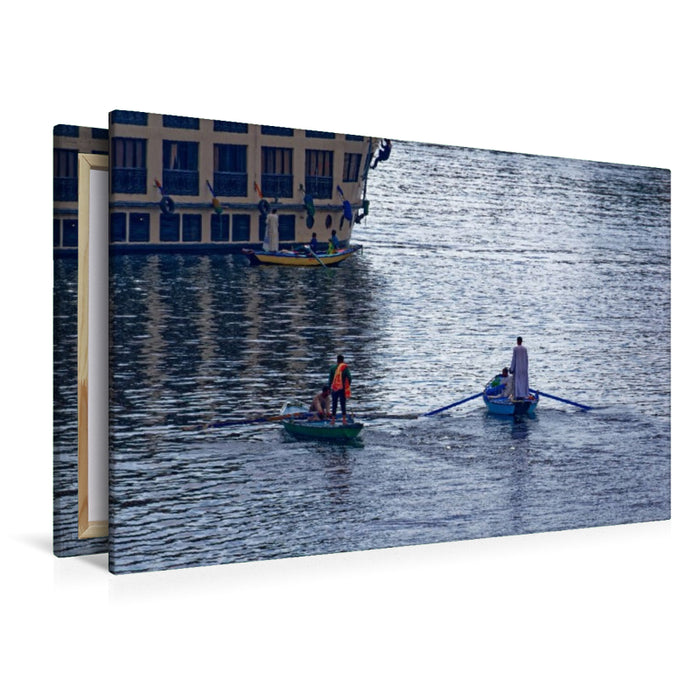 Premium Textil-Leinwand Fluss-Verkäufer auf dem Nil