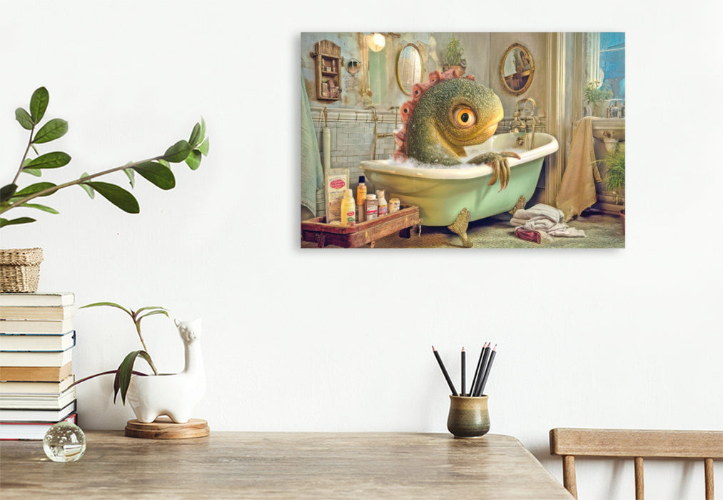 Premium Textil-Leinwand Badewannen Freaks