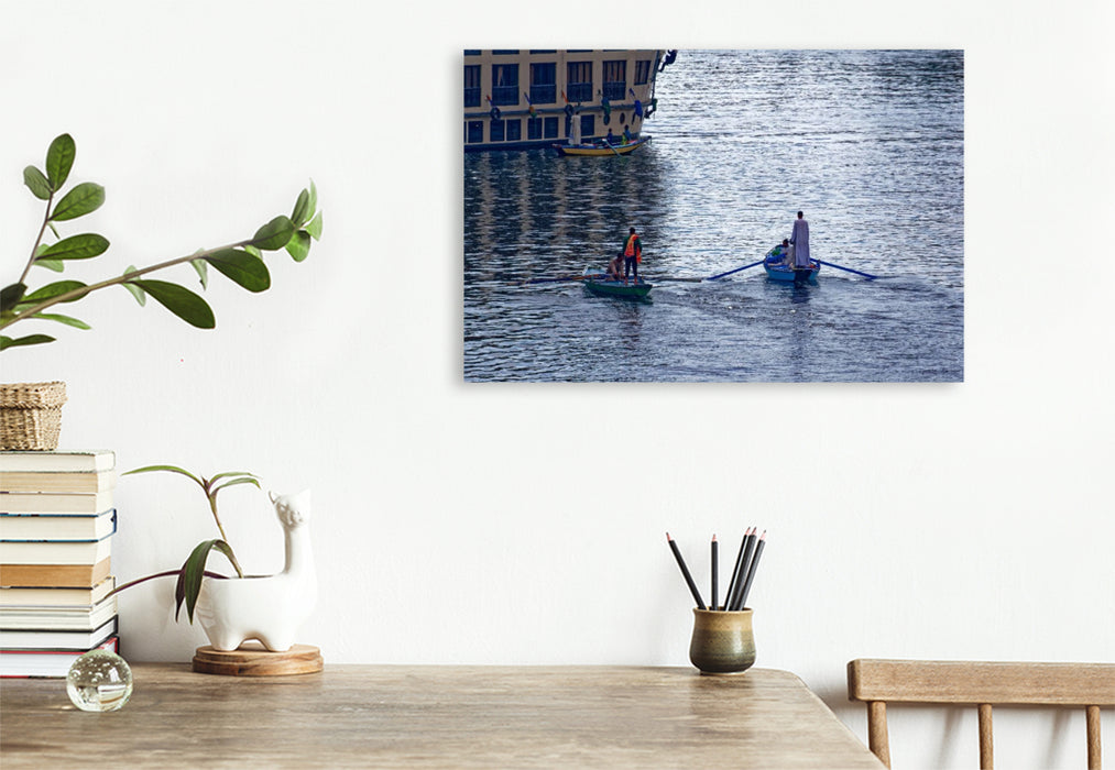 Premium Textil-Leinwand Fluss-Verkäufer auf dem Nil
