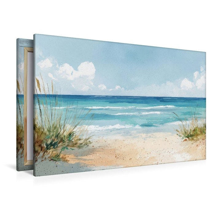 Premium Textil-Leinwand Sandstrand