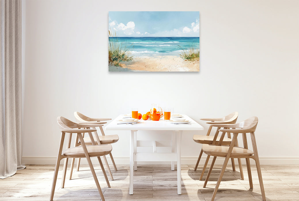 Premium Textil-Leinwand Sandstrand