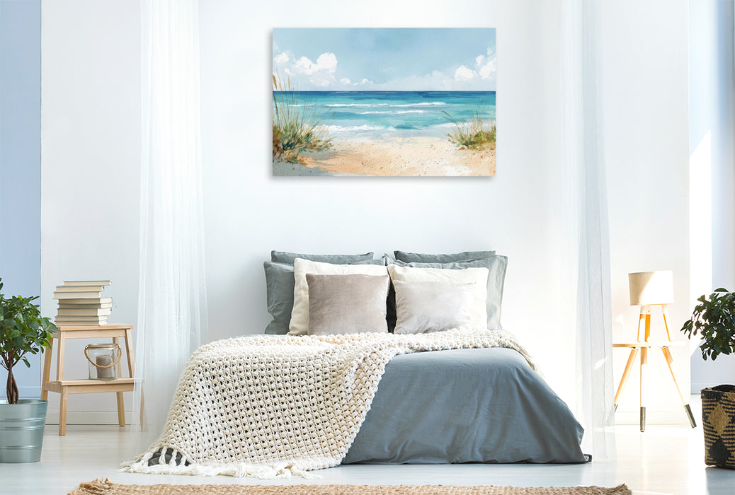 Premium Textil-Leinwand Sandstrand