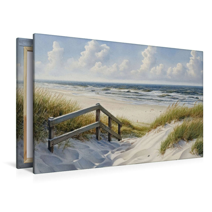 Premium Textil-Leinwand Pfad zum Meer