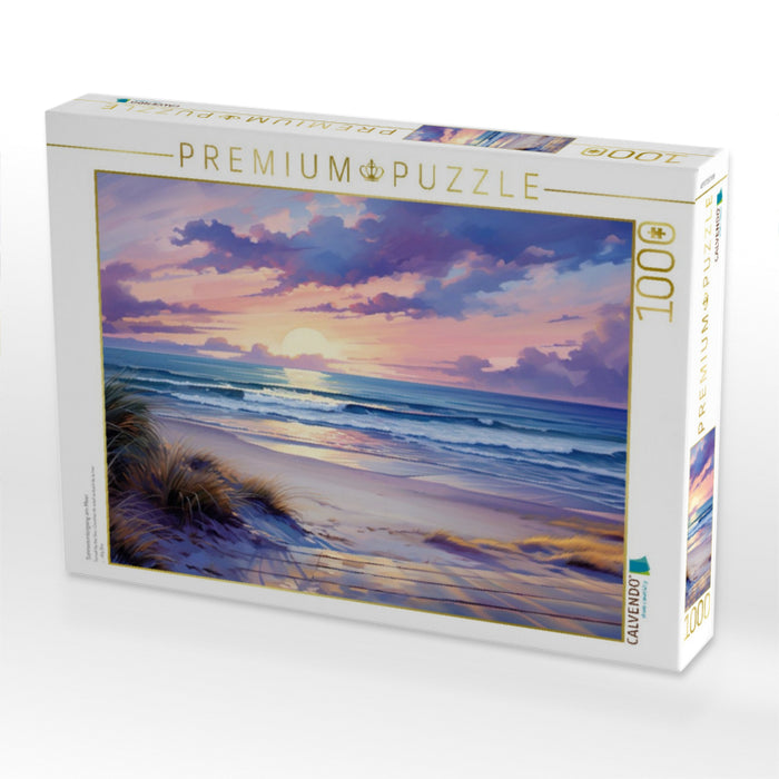 Sonnenuntergang am Meer - CALVENDO Foto-Puzzle'