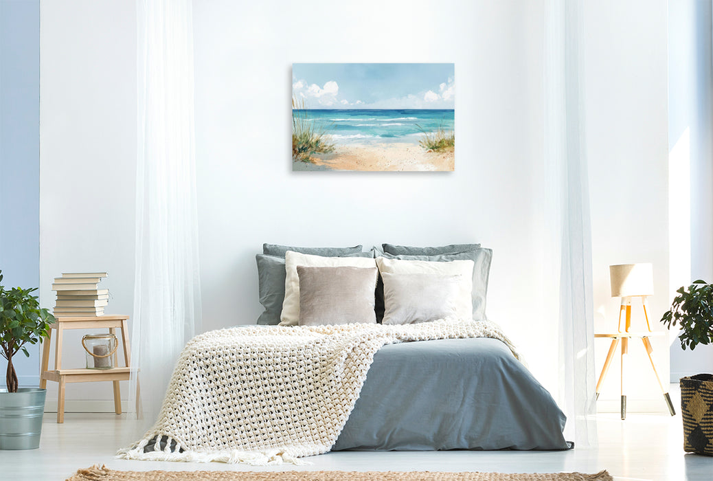 Premium Textil-Leinwand Sandstrand