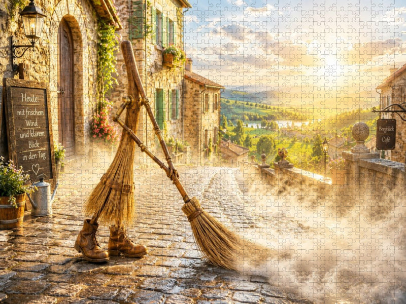 Jeder Besenstrich zählt - CALVENDO Foto-Puzzle'