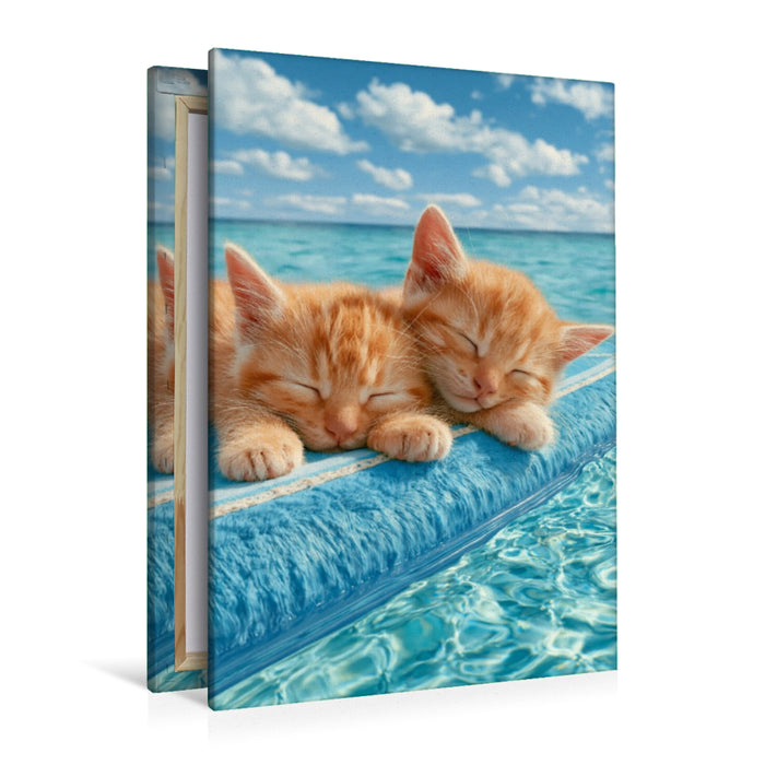 Premium Textil-Leinwand Kuschelzeit ist Lieblingszeit