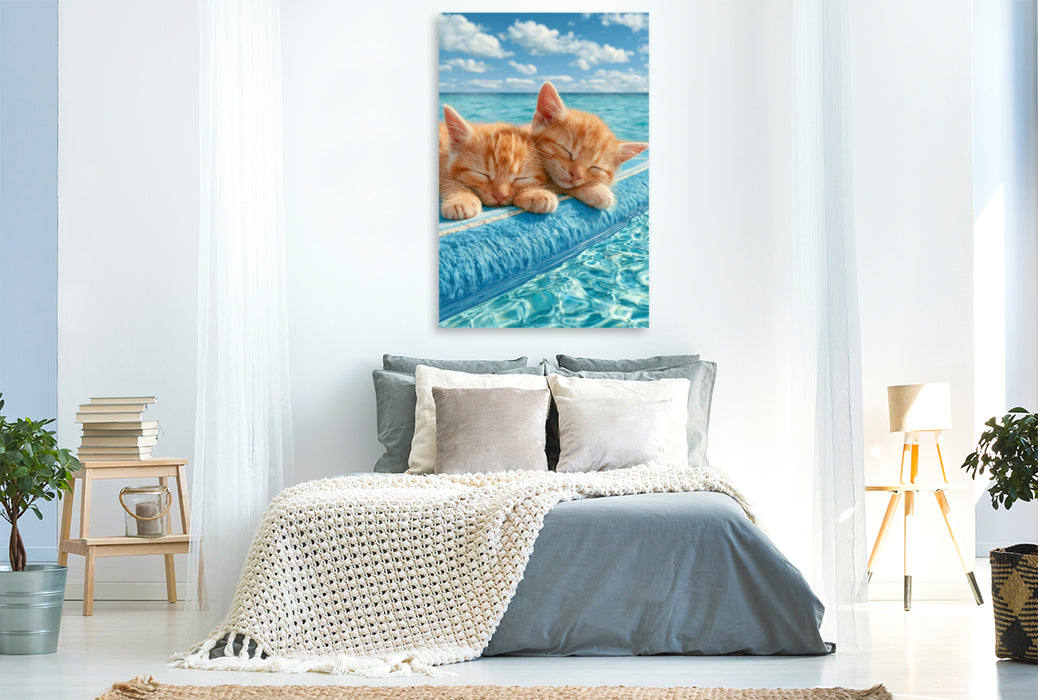 Premium Textil-Leinwand Kuschelzeit ist Lieblingszeit