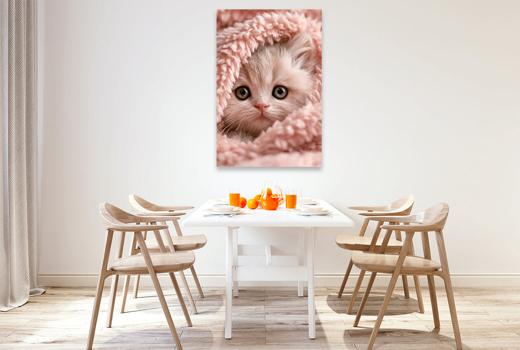 Premium Textil-Leinwand Ein Motiv aus dem Kalender Spaß mit Katzen